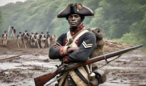 A Black soldier from Washington's Continental Army