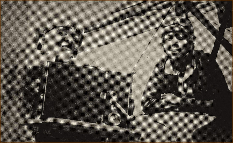 Bessie Coleman photographed after flying over Berlin.
