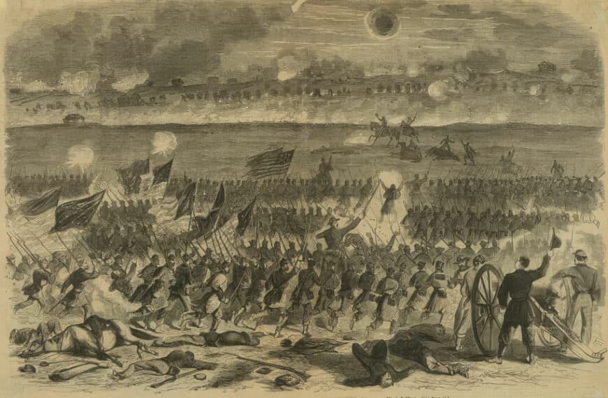 Illustration of the Civil War's Battle of Fredericksburg.