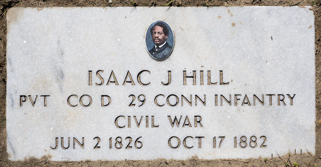 Isaac J. HIll's grave stone.